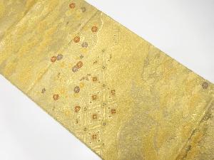 道長取りに笠松・菊模様織出し袋帯